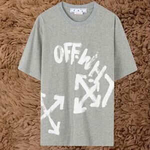 Off-white Men's Grey Short Sleeve